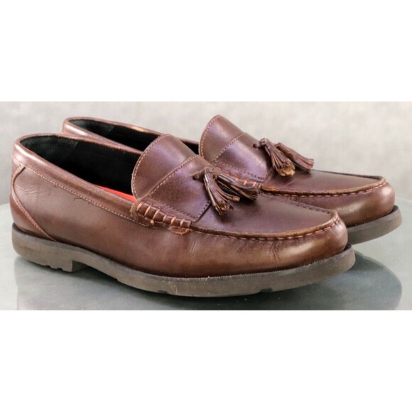 Rockport Men\'s Walking Casual Tassel Loafers Shoes Size 11.5 Leather Brown main image 7